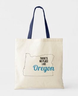 There is No Place Like Oregon Tote Bag, Oregon State Holiday Christmas, Oregon Canvas Grocery Shopping Reusable Bag, Oregon Home Base by Clotee.com There is No Place Like Home