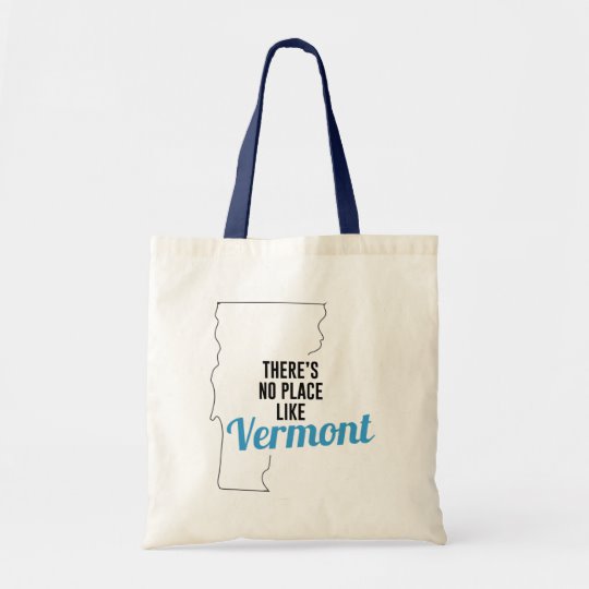 There is No Place Like Vermont Tote Bag, Vermont State Holiday Christmas, Vermont Canvas Grocery Shopping Reusable Bag, Vermont Home Base by Clotee.com There is No Place Like Home