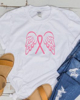 T-Shirt Cancer Awareness Ribbon With Wings by Clotee.com Tumblr Aesthetic Clothing
