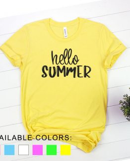 T-Shirt Vacation Hello Summer by Clotee.com Aesthetic Clothing