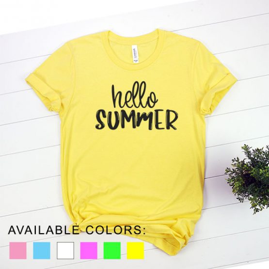 T-Shirt Vacation Hello Summer by Clotee.com Aesthetic Clothing
