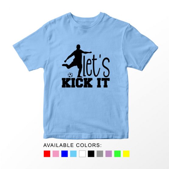 T-Shirt Kids Sport Lets Kick It Soccer by Clotee.com Aesthetic Clothing
