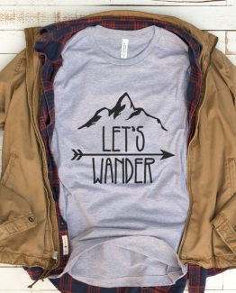 T-Shirt Vacation Let's Wander Camping by Clotee.com Tumblr Aesthetic Clothing