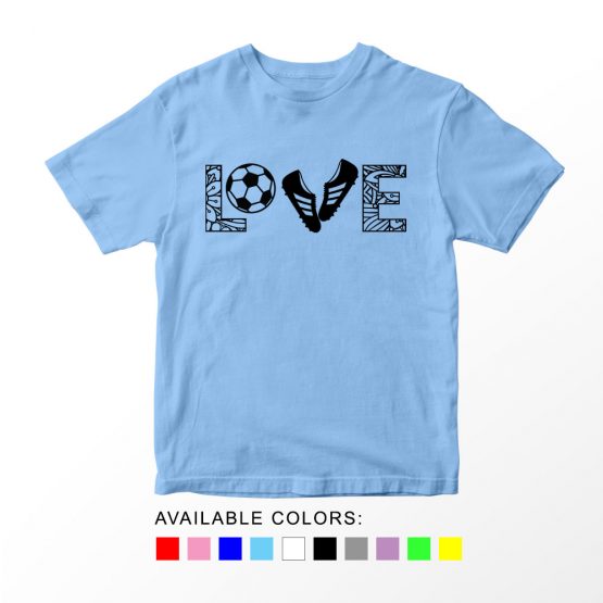 T-Shirt Kids Sport Love Letter Soccer by Clotee.com Aesthetic Clothing