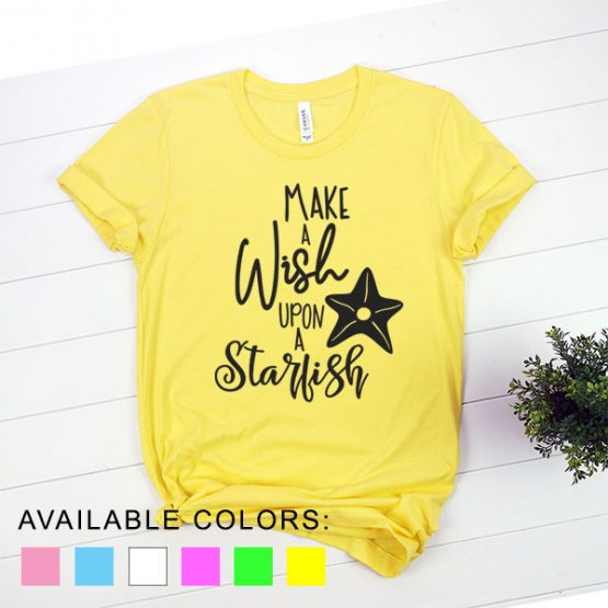 T-Shirt Vacation Make A Wish Upon A Starfish by Clotee.com Aesthetic Clothing
