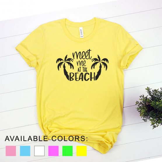 T-Shirt Vacation Meet Me At The Beach by Clotee.com Aesthetic Clothing