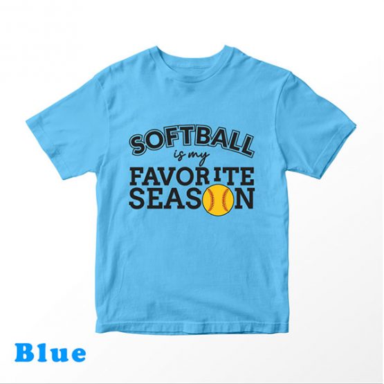 T-Shirt Kids Softball Is My Favorite Season by Clotee.com Aesthetic Clothing