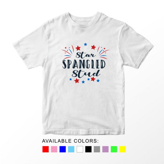 T-Shirt Star Spangled Stud Patriotic Kids Independence Day 4th July by Clotee.com Aesthetic Clothing