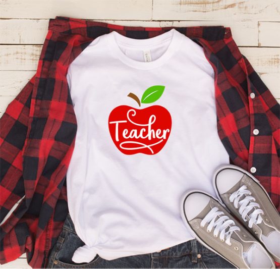 T-Shirt Teacher Apple by Clotee.com Aesthetic Clothing