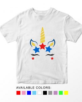 T-Shirt Unicorn 4th Of July 1 Patriotic Kids Independence Day 4th July by Clotee.com Aesthetic Clothing