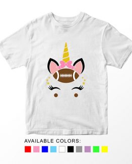 T-Shirt Unicorn Head Football by Clotee.com Aesthetic Clothing