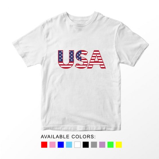 T-Shirt USA Patriotic Kids Independence Day 4th July by Clotee.com Aesthetic Clothing