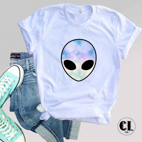 T-Shirt Alien Head men women round neck tee. Printed and delivered from USA or UK