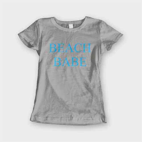 T-Shirt Beach Babe men women round neck tee. Printed and delivered from USA or UK.