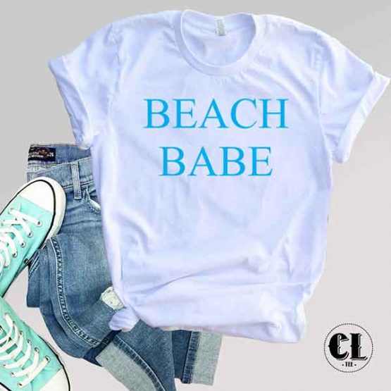 T-Shirt Beach Babe men women round neck tee. Printed and delivered from USA or UK