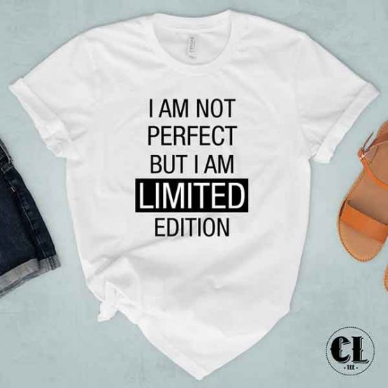 T-Shirt I Am Not Perfect But I Am Limited Edition men women round neck tee. Printed and delivered from USA or UK