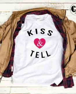 T-Shirt Kiss and Tell by Clotee.com Tumblr Aesthetic Clothing