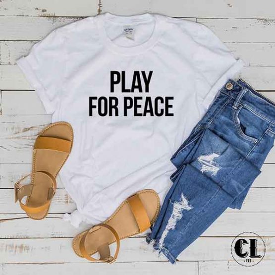 T-Shirt Play For Peace by Clotee.com Tumblr Aesthetic Clothing