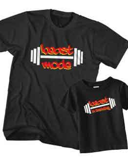 Dad and Son T-Shirt Beast Mode Beast In Training by Clotee.com Father and Son Matching Tee Shirt Set