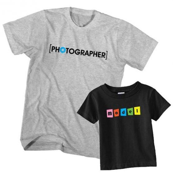 Dad and Son T-Shirt Photographer Model by Clotee.com Father and Son Matching Tee Shirt Set