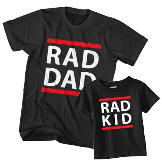 Dad and Son T-Shirt Rad Dad Rad Kid by Clotee.com Father and Son Matching Tee Shirt Set