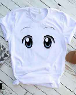 T-Shirt Anime Eyes men women round neck tee. Printed and delivered from USA or UK.