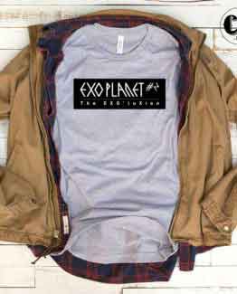 T-Shirt Exo Planet men women round neck tee. Printed and delivered from USA or UK.