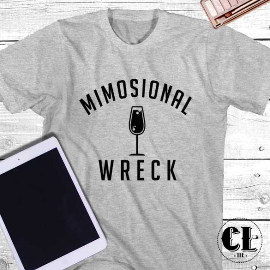 T-Shirt Mimosional Wreck men women round neck tee. Printed and delivered from USA or UK.