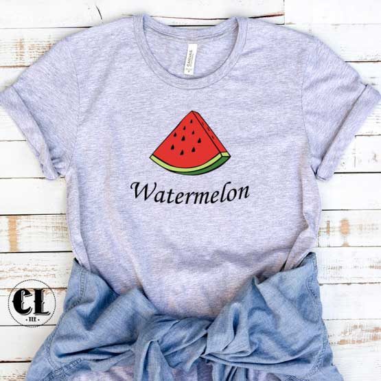 T-Shirt Watermelon Wedges Slice men women round neck tee. Printed and delivered from USA or UK.