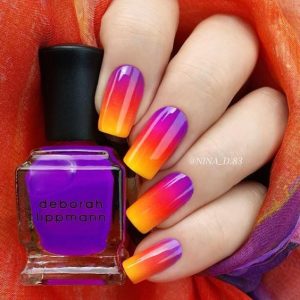 Ombre Sunset Summer Nails