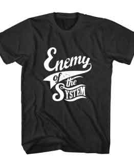T-Shirt Enemy of System Typography by Clotee.com Typography, Lettering, Calligraphy Men Women Crew Neck Tee