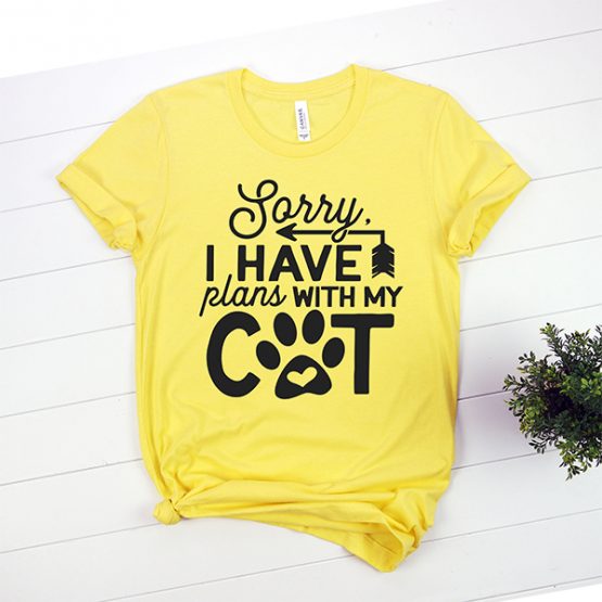 T-Shirt Sorry I Have Plans With My Cat Pet Lover by Clotee.com Rescue Cat, Purr Mama, Cat Lover