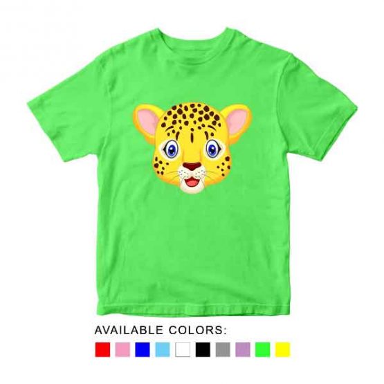 Cheetah Toddler Kid Children T-Shirt Animal Head Toddler Children Tee. Printed and delivered from USA or UK.