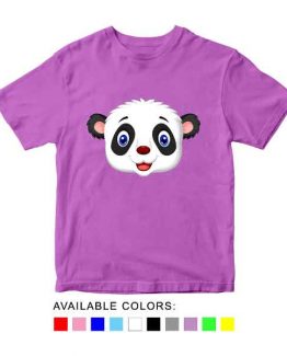 Panda Toddler Kid Children T-Shirt Animal Head Toddler Children Tee. Printed and delivered from USA or UK.