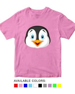 Penguin Toddler Kid Children T-Shirt Animal Head Toddler Children Tee. Printed and delivered from USA or UK.