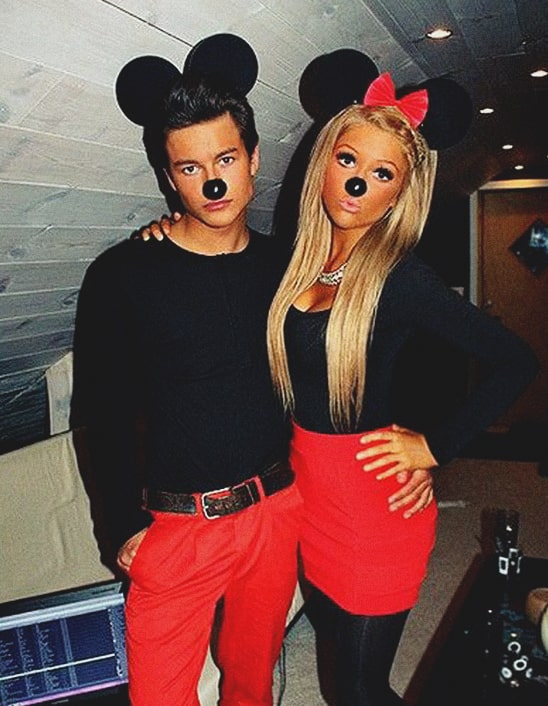 Scary Mickey and Minnie Mouse DIY Couple Costume