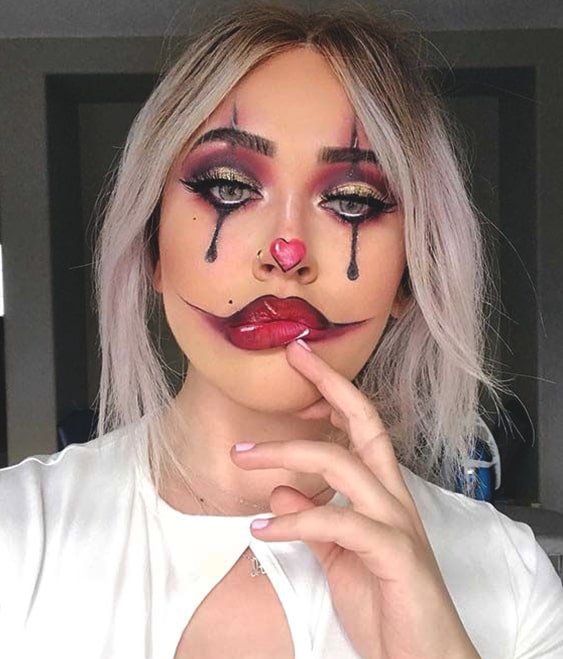 pretty clown makeup idea halloween makeup ideas