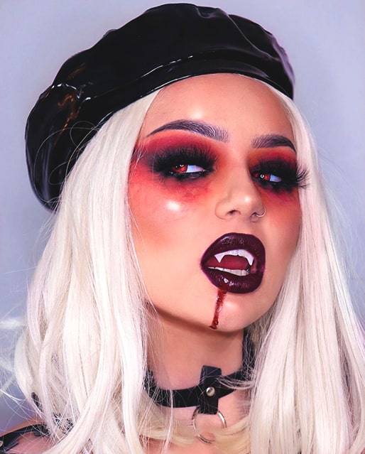 sexy and spooky vampire halloween makeup