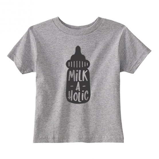 Kids T-Shirt Milkaholic Toddler Children. Printed and delivered from USA or UK.