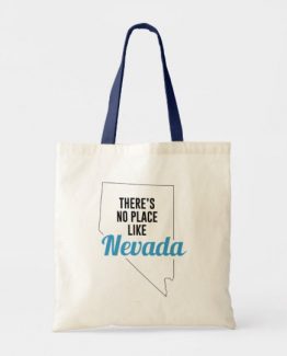 There is No Place Like Nevada Tote Bag, Nevada State Holiday Christmas, Nevada Canvas Grocery Shopping Reusable Bag, Nevada Home Base by Clotee.com There is No Place Like Home