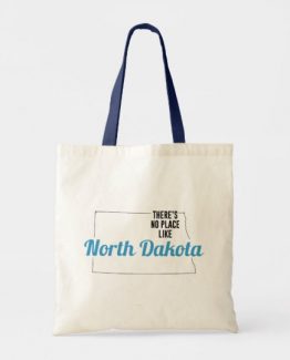 There is No Place Like North Dakota Tote Bag, North Dakota State Holiday Christmas, North Dakota Canvas Grocery Shopping Reusable Bag, North Dakota Home Base by Clotee.com There is No Place Like Home