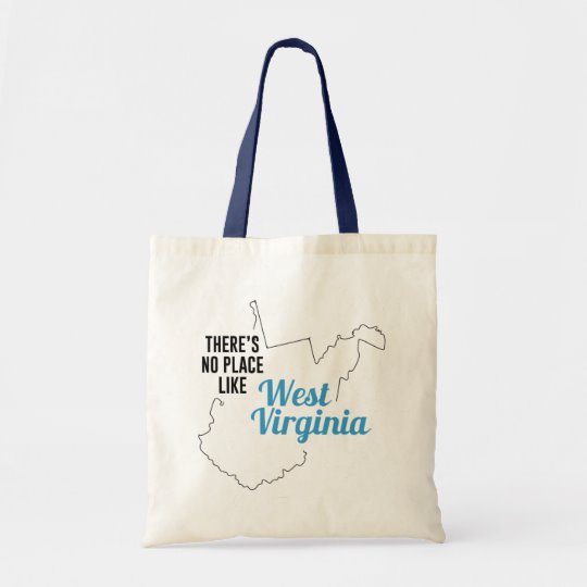 There is No Place Like West Virginia Tote Bag, West Virginia State Holiday Christmas, West Virginia Canvas Grocery Shopping Reusable Bag, West Virginia Home Base by Clotee.com There is No Place Like Home