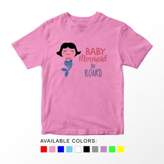 T-Shirt Kids Baby Mermaid On Board by Clotee.com Aesthetic Clothing