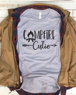 T-Shirt Vacation Campfire Cutie by Clotee.com Tumblr Aesthetic Clothing