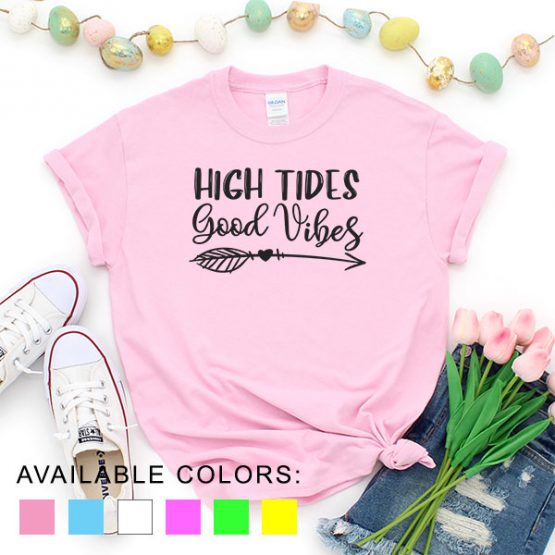 T-Shirt Vacation High Tides And Good Vibes by Clotee.com Aesthetic Clothing