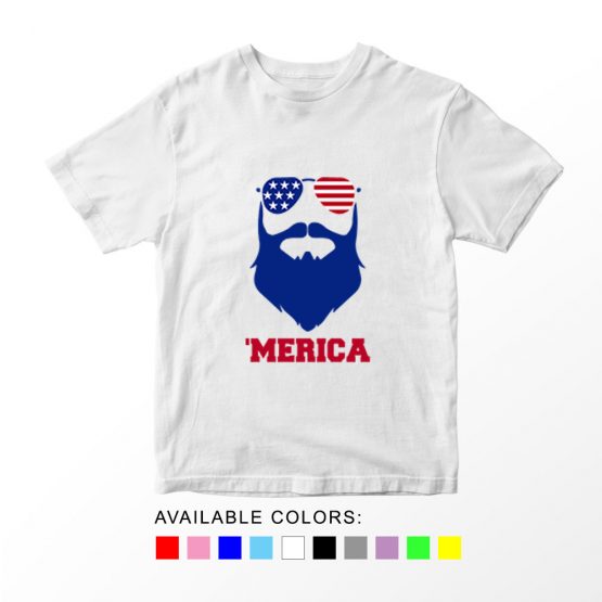 T-Shirt Merica Patriotic Kids Independence Day 4th July by Clotee.com Aesthetic Clothing