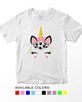 T-Shirt Unicorn Head Soccer by Clotee.com Aesthetic Clothing