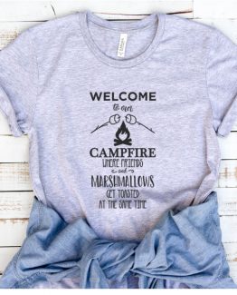 T-Shirt Vacation Welcome To Our Campfire by Clotee.com Tumblr Aesthetic Clothing
