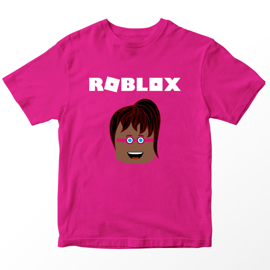 Roblox Face 28 Girl Character T-Shirt, Children Costume Shirts