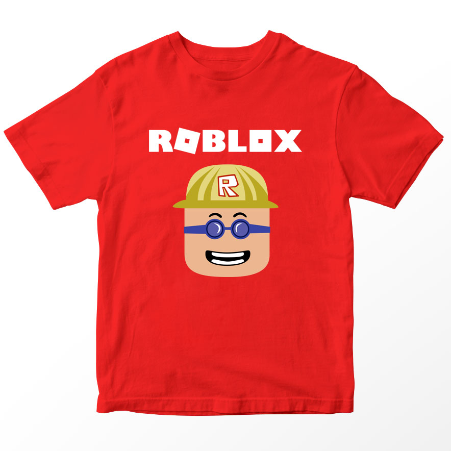 Roblox Face 4 Boy Character T-Shirt, Children Costume Shirts, Kids Outfit ~